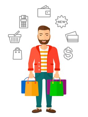 Çanta ile mutlu müşteri.