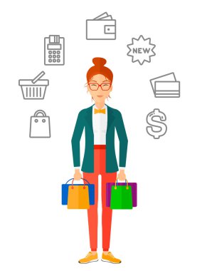 Çanta ile mutlu müşteri.