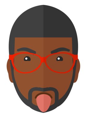 Aşağılayıcı adam onun dilini yapıştırma.