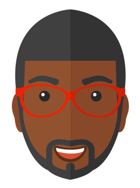 Ecstatically gülen neşeli adam.