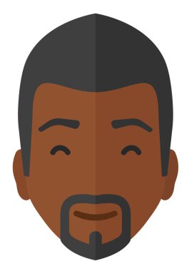 Gözleri kapalı olan memnun adam.