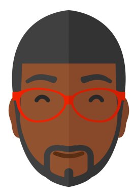 Gözleri kapalı olan memnun adam.