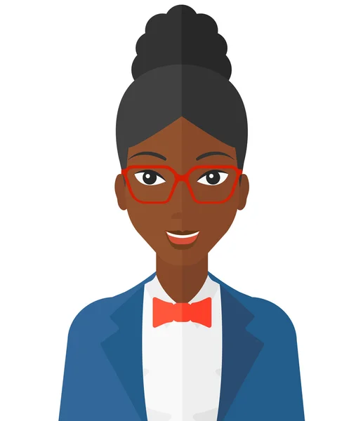 Mujer alegre riendo extáticamente . — Vector de stock