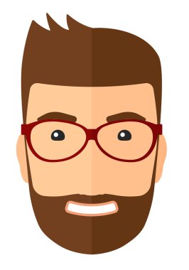 gülümseyerek mutlu bir adam.