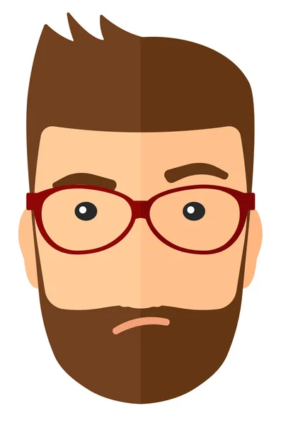 Hombre envidioso en gafas . — Vector de stock