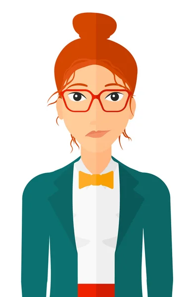 Envious woman in glasses. — Stock Vector