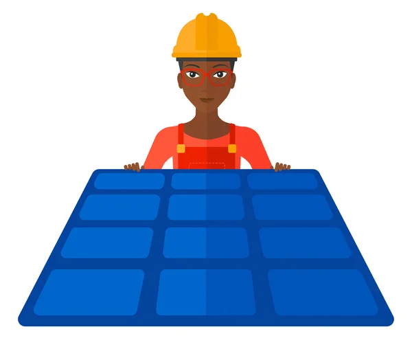 Constructor with solar panel. — Stock Vector