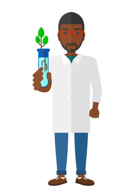 Test tüplü laboratuar asistanı.