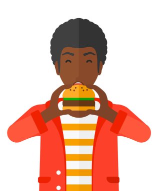 adam yeme hamburger.