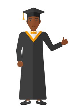 Lisansüstü gösteren başparmak tabela.