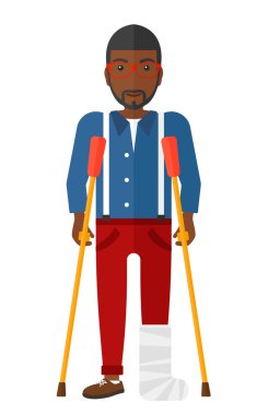 Kırık bacak hastayla.