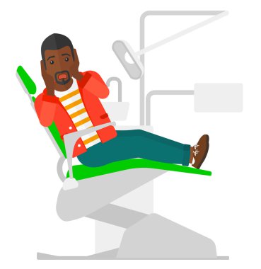 Diş sandalye korkmuş hastada.