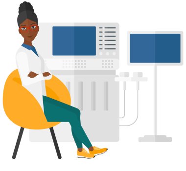 Female ultrasound specialist.