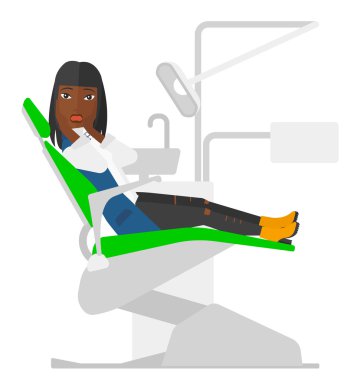 Diş sandalye korkmuş hastada.