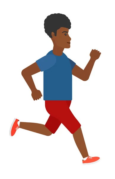 Hombre deportivo trotando . — Vector de stock