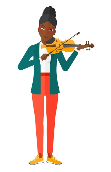 Femme jouant du violon . — Image vectorielle
