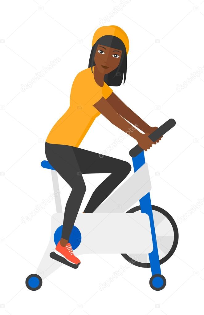 Woman doing cycling exercise.