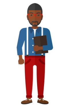 Dijital tablet tutan adam.