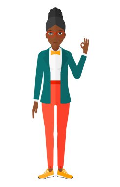 kadın el ok işareti.