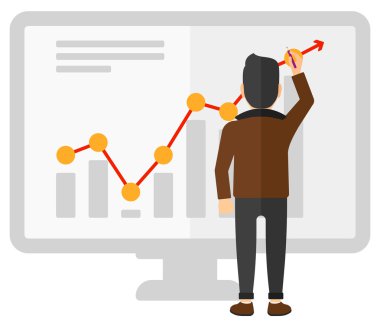 İşadamı rapor sunma.