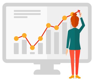 Business woman presenting report.