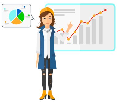 Business woman presenting report.