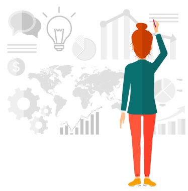 Business woman presenting report.