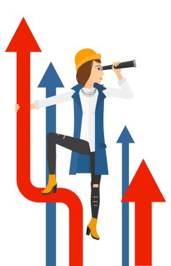 Spyglass yükselen oku kadınla.