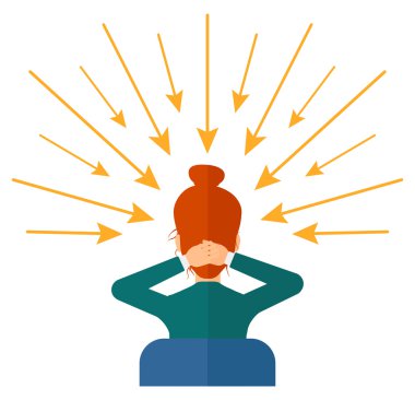 Oklar poinded başına kadınla.