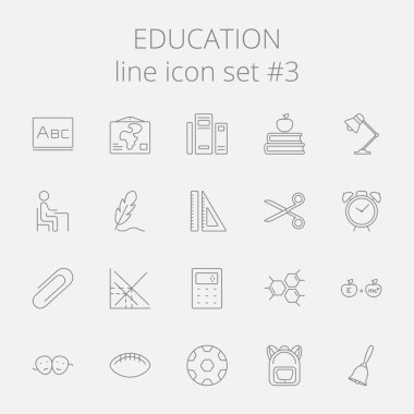 eğitim simgesi seti.