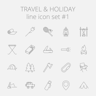 Seyahat ve tatil Icon set.