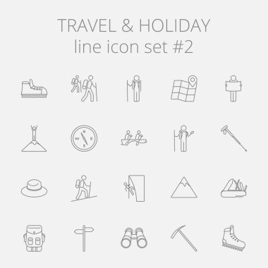 Seyahat ve tatil Icon set.