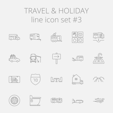 Seyahat ve tatil Icon set.
