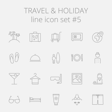Seyahat ve tatil Icon set.