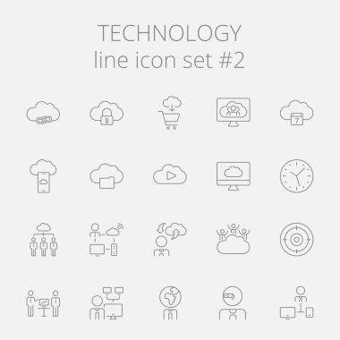 teknoloji Icon set.