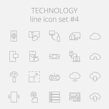 teknoloji Icon set.