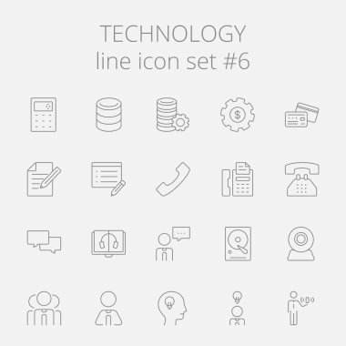 teknoloji Icon set.