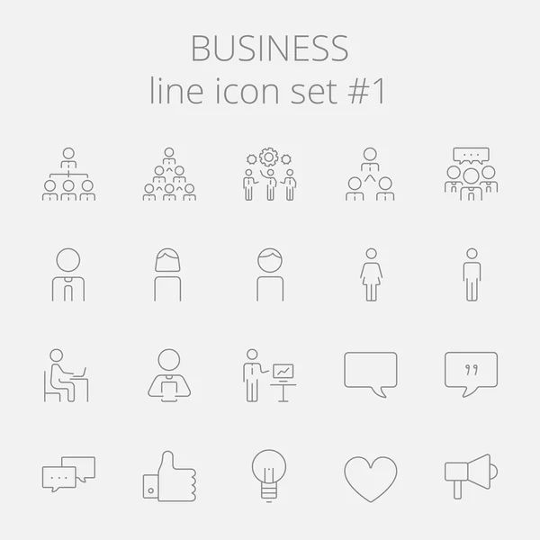 Business ikon set. — Stock vektor