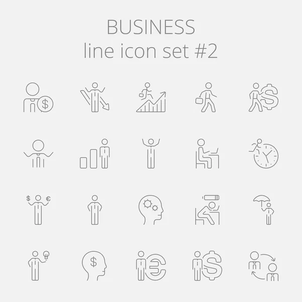 Set di icone aziendali. — Vettoriale Stock