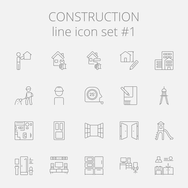 Stavební sada ikon. — Stockový vektor