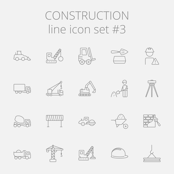 Construction icon set.