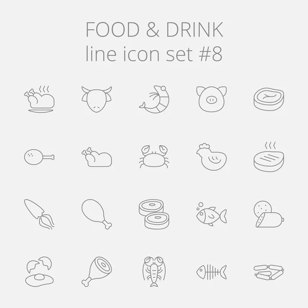 Food and drink icon set. — Stock Vector
