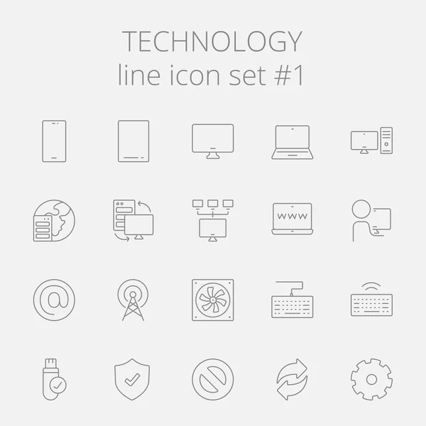 Teknoloji Icon set. — Stok Vektör