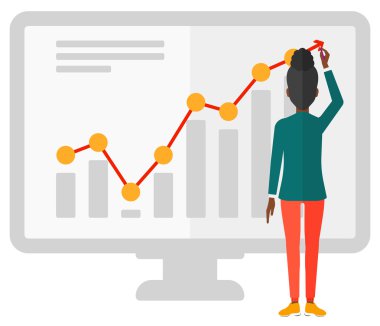 Business woman presenting report.