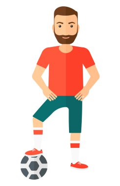 Futbol oyuncu topu ile.