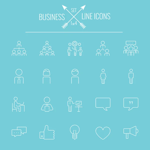 Business ikon set. — Stock vektor