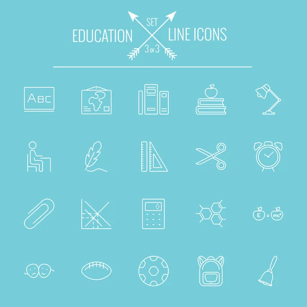 Conjunto de iconos de educación. — Vector de stock