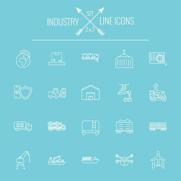 Set di icone del settore . — Vettoriale Stock