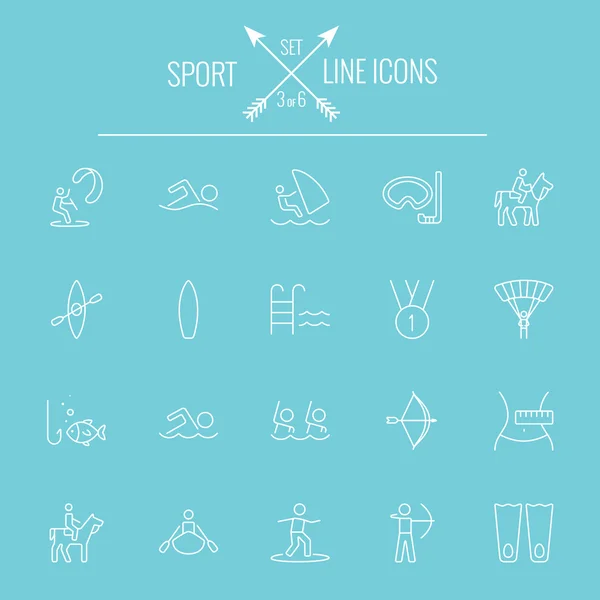 Juego de iconos deportivos . — Archivo Imágenes Vectoriales