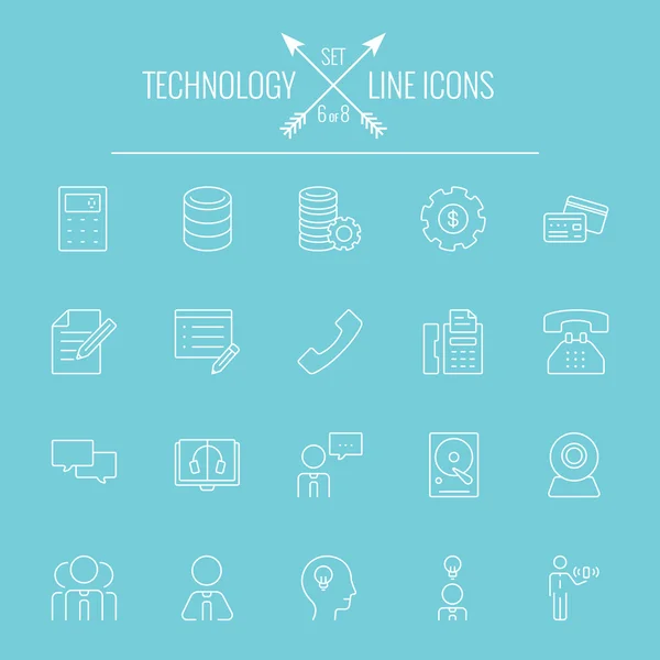 Set di icone tecnologiche . — Vettoriale Stock